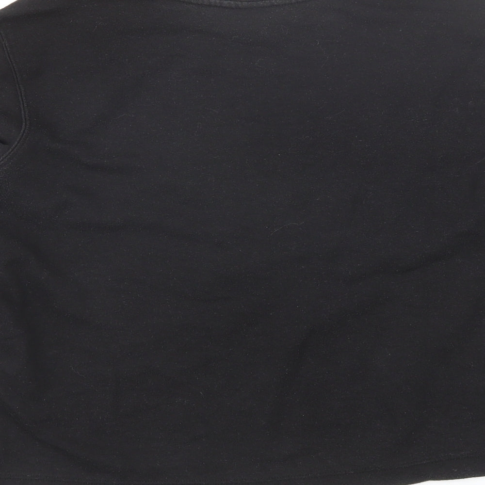 H&M Womens Black Round Neck  Cotton Pullover Jumper Size M