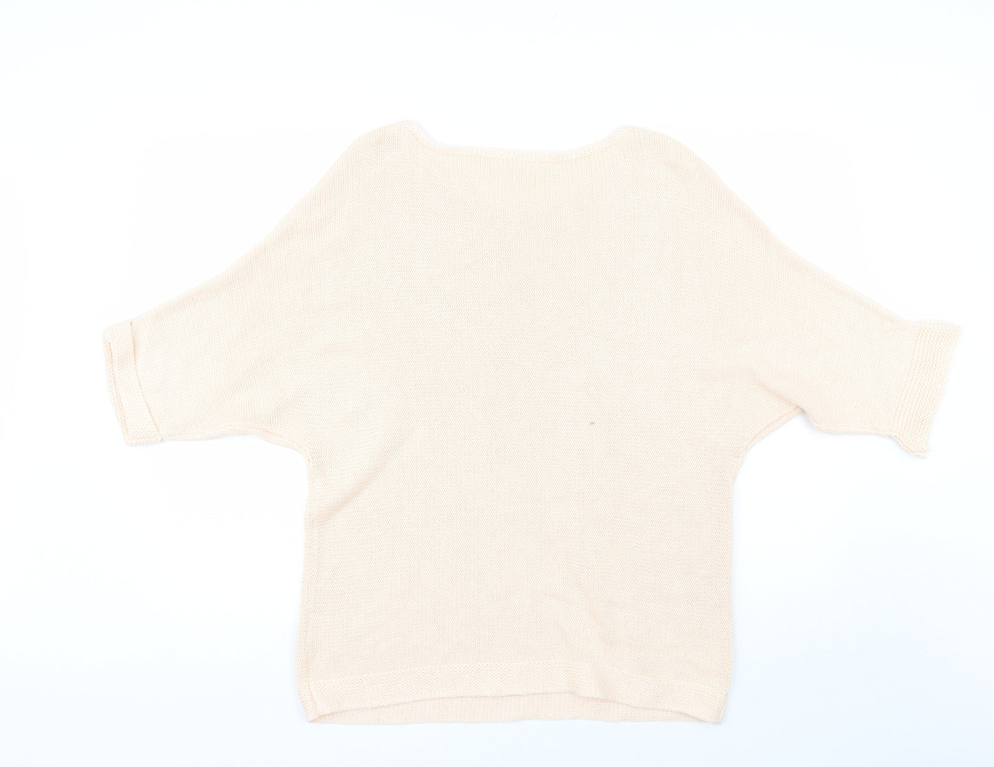 H&M Womens Pink Round Neck  Acrylic Pullover Jumper Size M