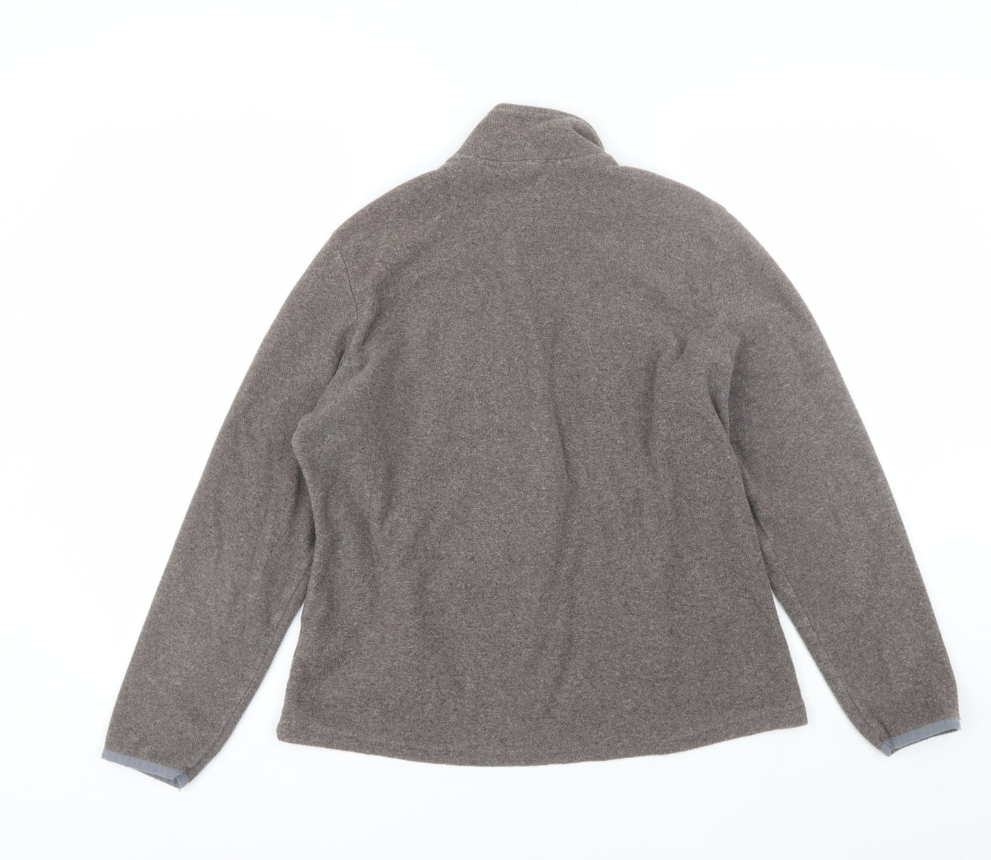 Marks and Spencer Womens Brown Collared  Polyester Full Zip Jumper Size 14