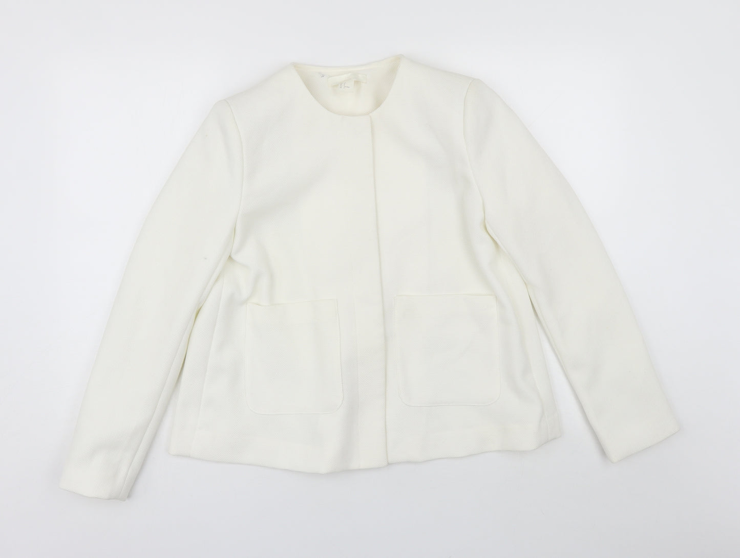 H&M Womens White   Jacket  Size 8