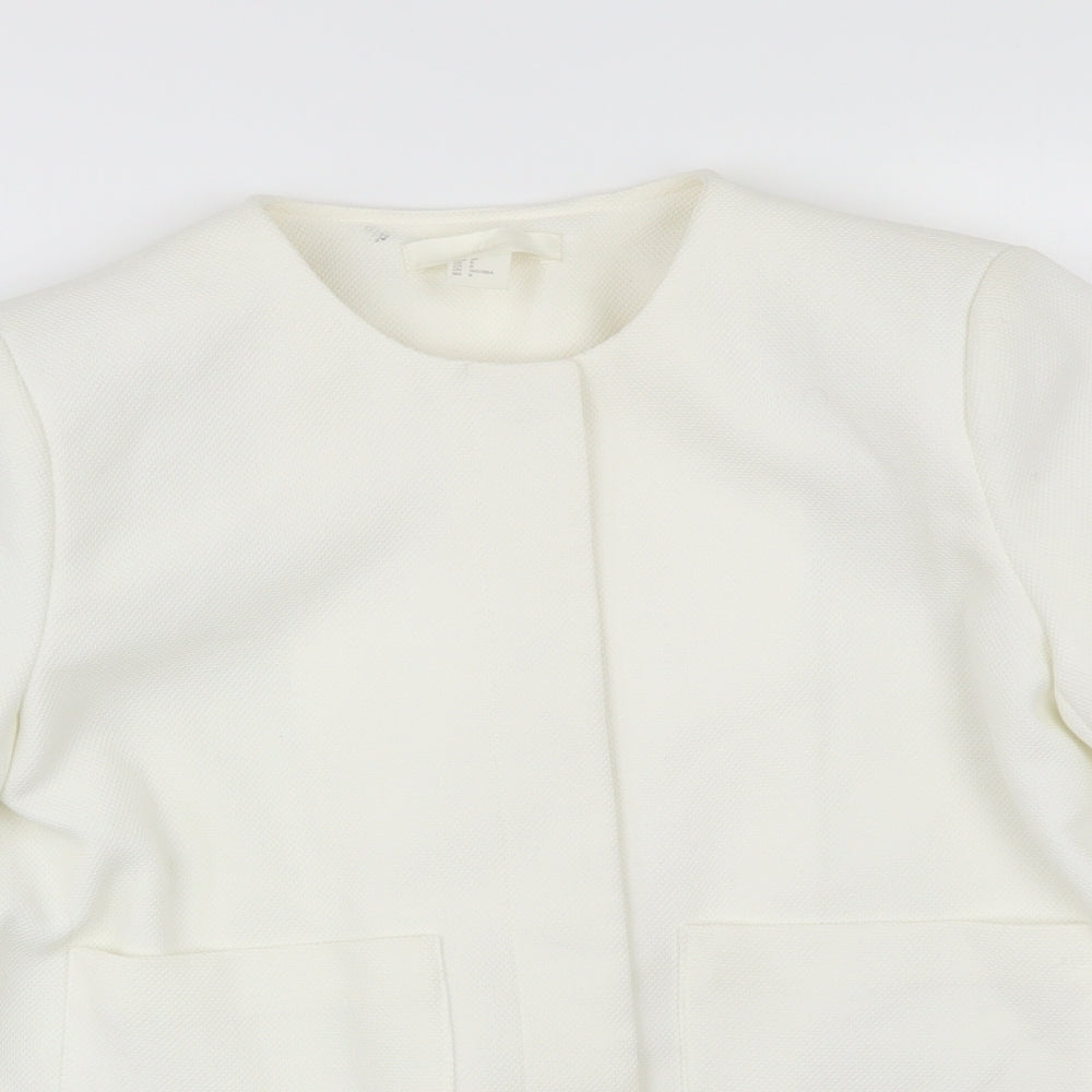 H&M Womens White   Jacket  Size 8