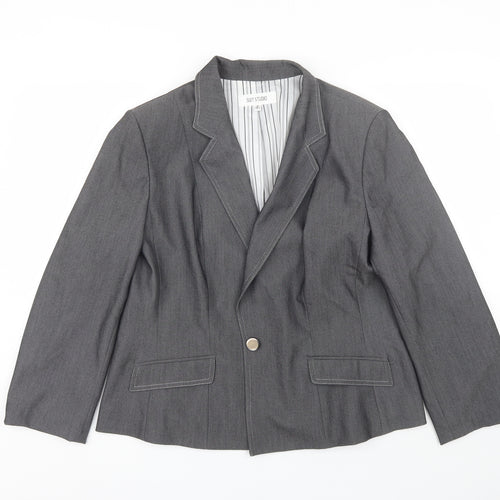 Suit Studio Womens Grey   Jacket Blazer Size 18