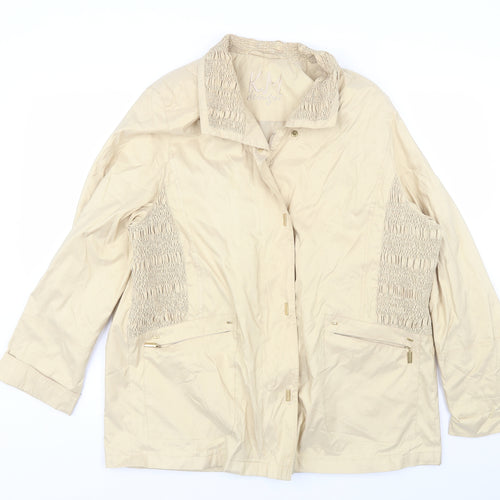 KM Design Womens Gold   Windbreaker Jacket Size 18