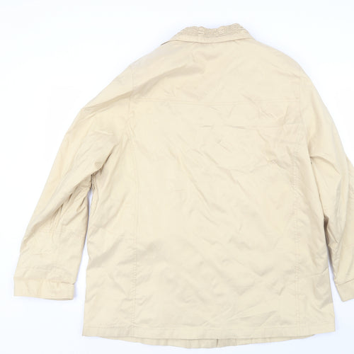 KM Design Womens Gold   Windbreaker Jacket Size 18