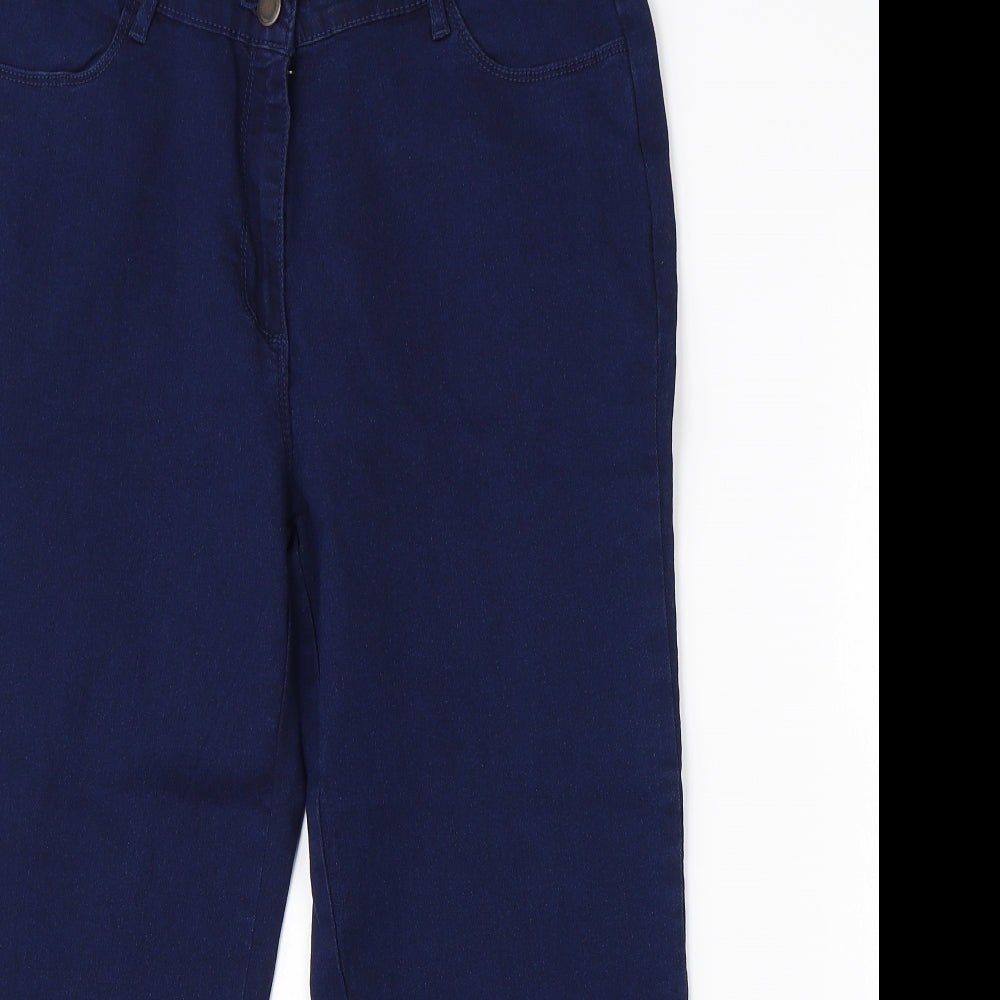 Sara Womens Blue  Cotton Straight Jeans Size 16 L20.5 in Regular
