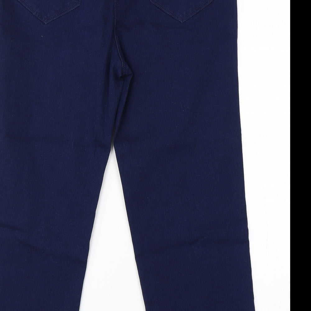 Sara Womens Blue  Cotton Straight Jeans Size 16 L20.5 in Regular