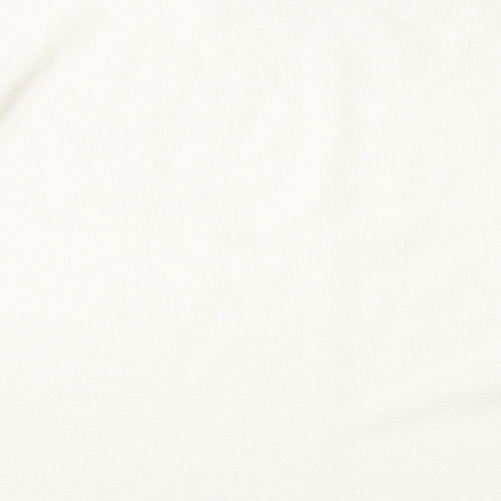 F&F Womens White Round Neck  Polyester Pullover Jumper Size 14
