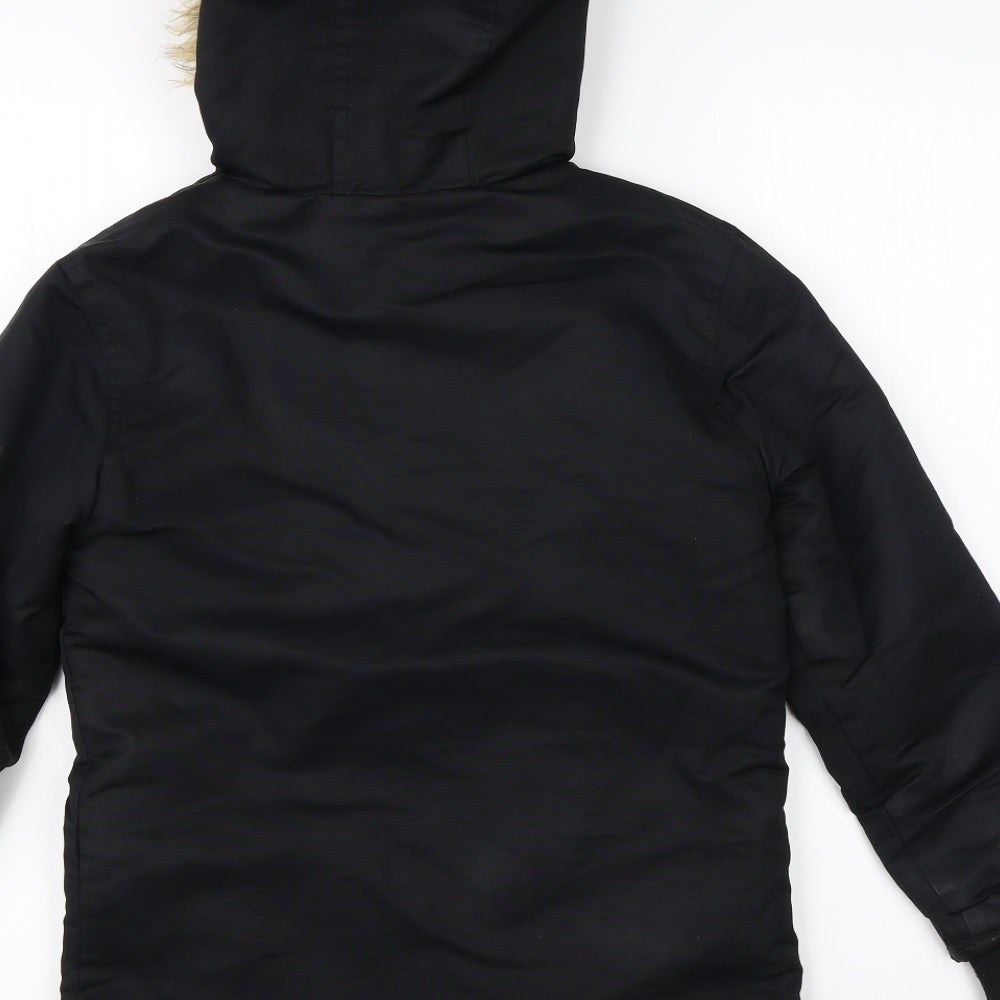 Primark Boys Black   Jacket Coat Size 9-10 Years  Zip