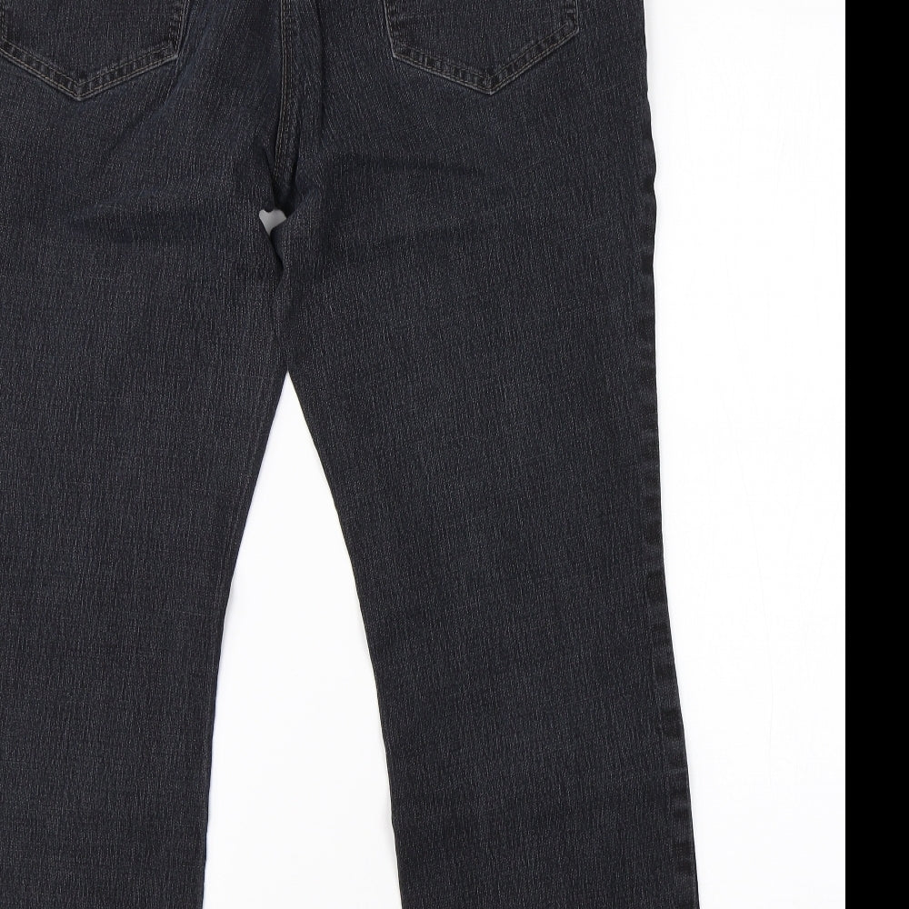 Bonmarché Womens Blue  Cotton Bootcut Jeans Size 16 L23 in Regular