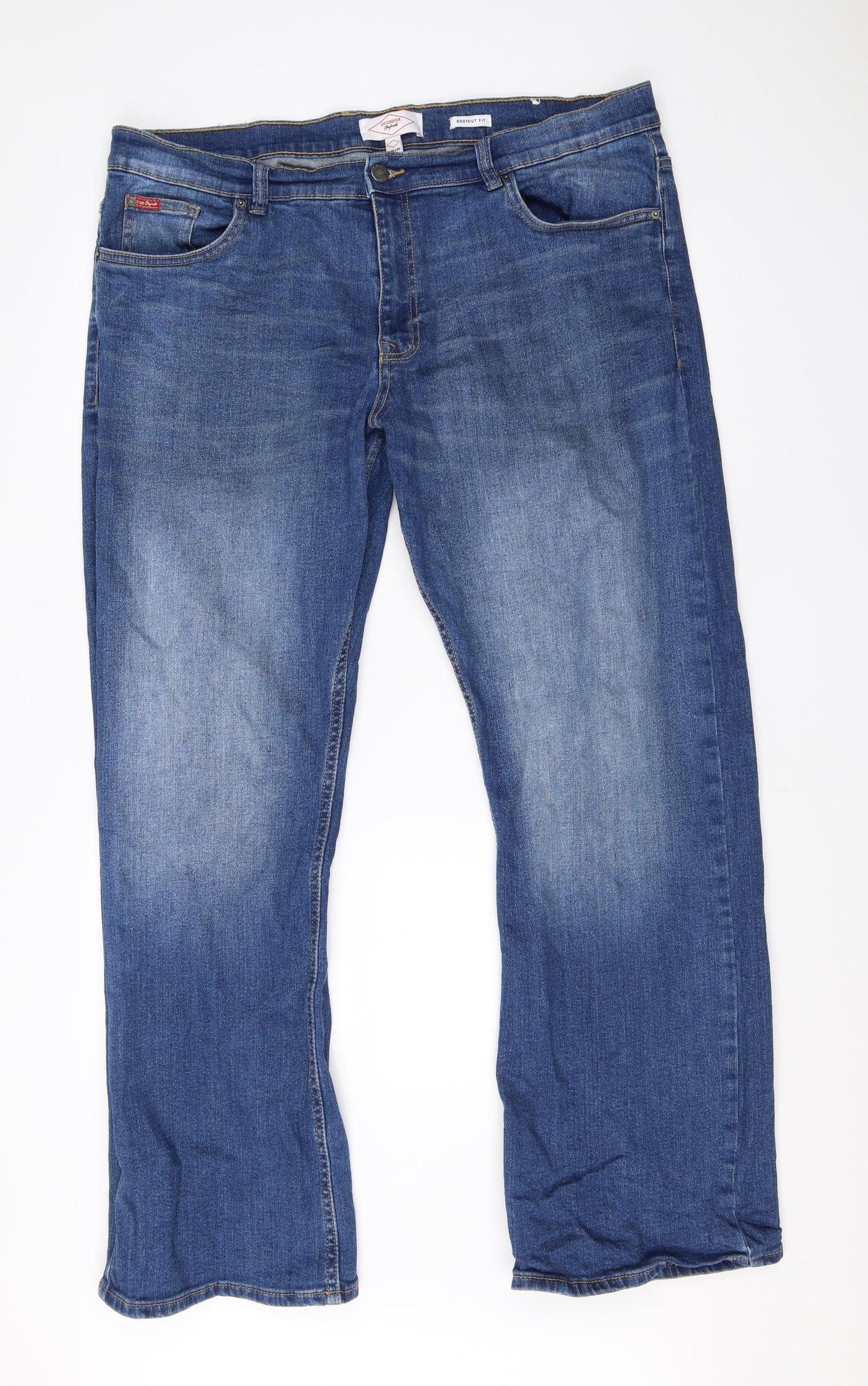 Lee Cooper Mens Blue  Cotton Bootcut Jeans Size 38 L32 in Regular