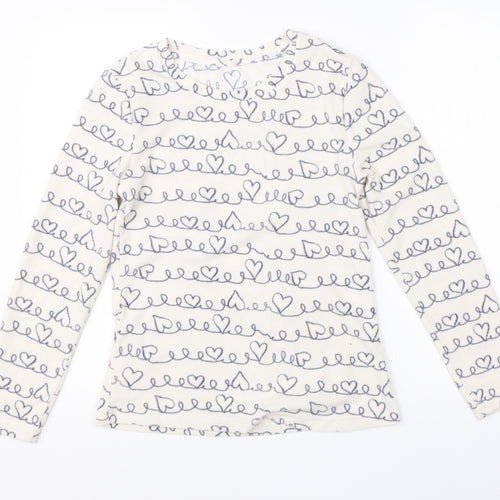 George Girls White  Polyester  Pyjama Top Size 8-9 Years