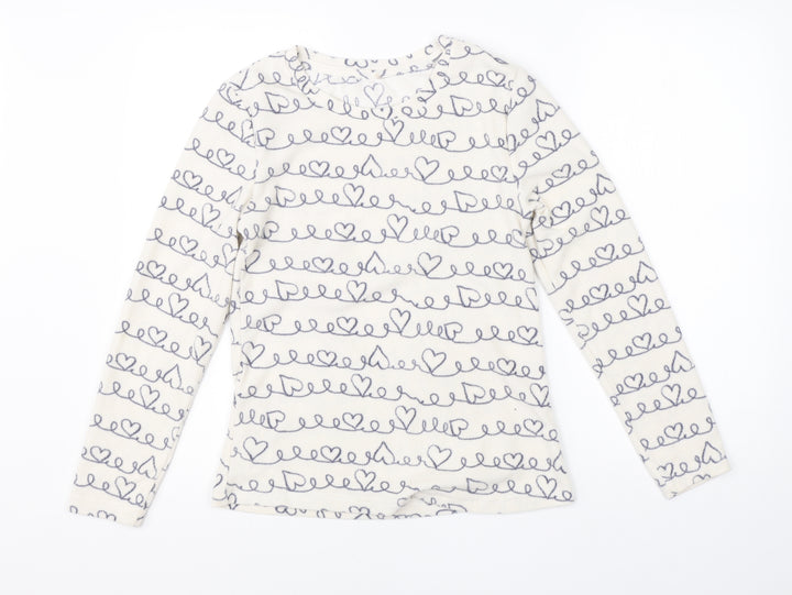George Girls White Polyester Pyjama Top Size 8-9 Years