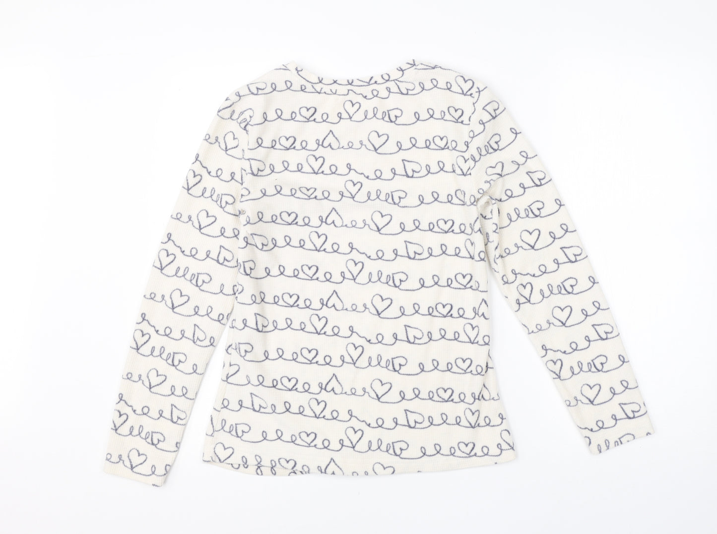 George Girls White  Polyester  Pyjama Top Size 8-9 Years