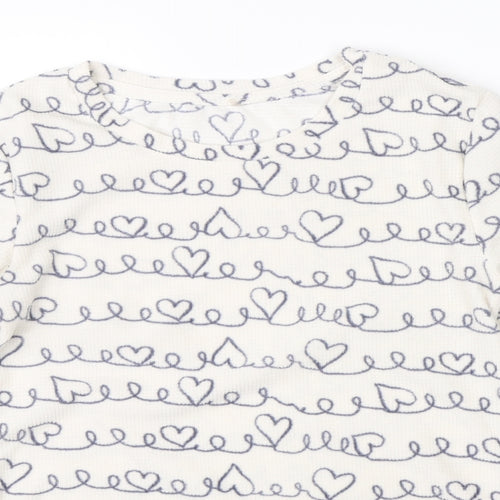 George Girls White  Polyester  Pyjama Top Size 8-9 Years