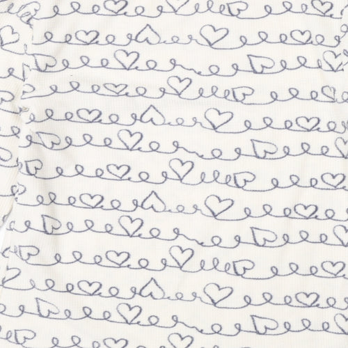 George Girls White  Polyester  Pyjama Top Size 8-9 Years