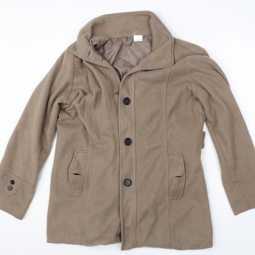 Anne De Lancay Womens Brown   Jacket Coat Size M