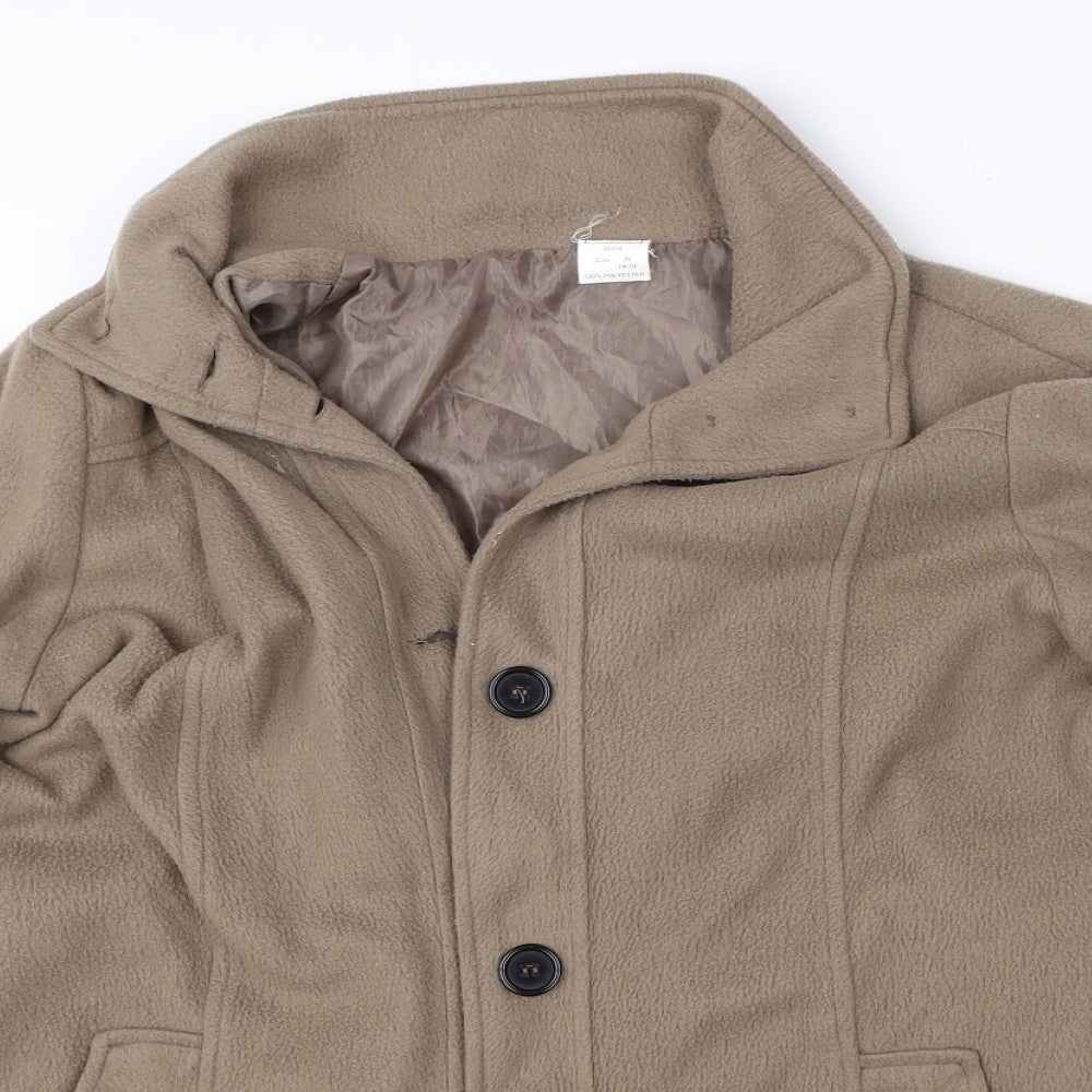Anne De Lancay Womens Brown   Jacket Coat Size M