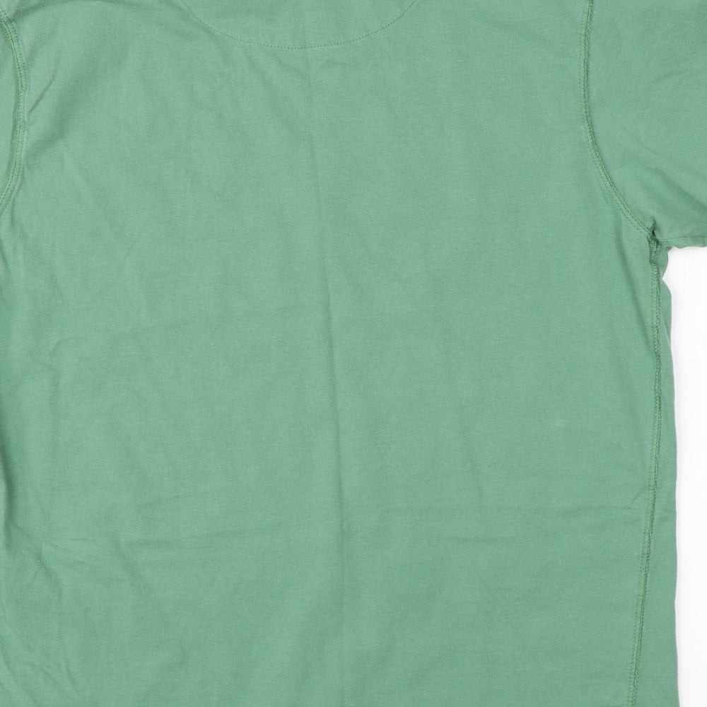 883 Police Mens Green  Cotton  T-Shirt Size M Round Neck