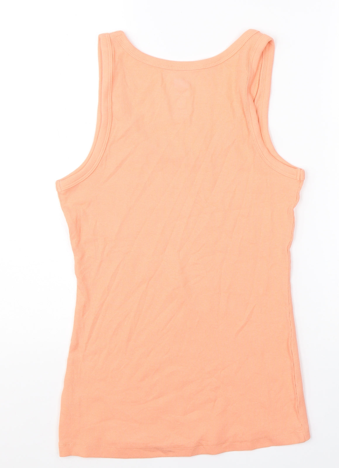F&F Womens Orange  Cotton Basic Tank Size 16 Round Neck