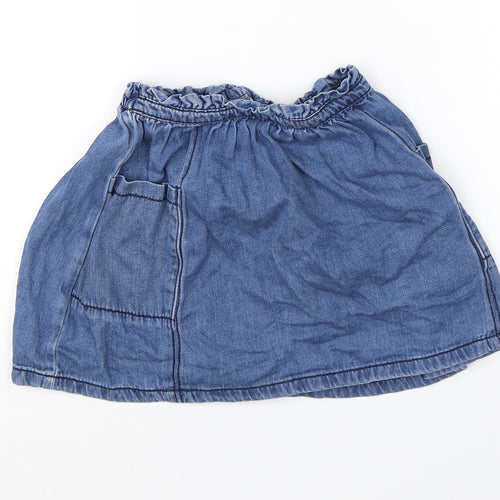 NEXT Girls Blue  Cotton A-Line Skirt Size 3-4 Years  Regular