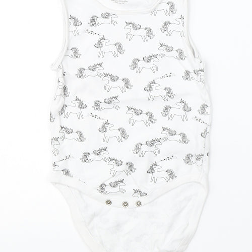 NEXT Girls White  Cotton Babygrow One-Piece Size 18-24 Months