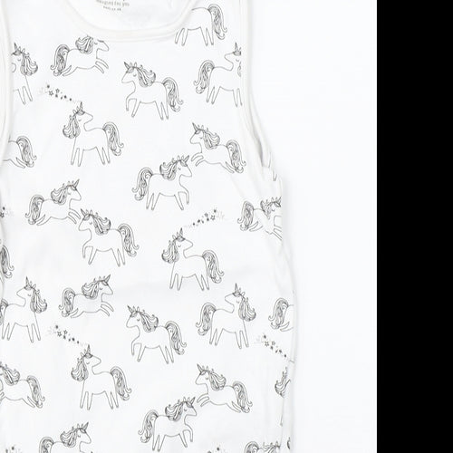 NEXT Girls White  Cotton Babygrow One-Piece Size 18-24 Months