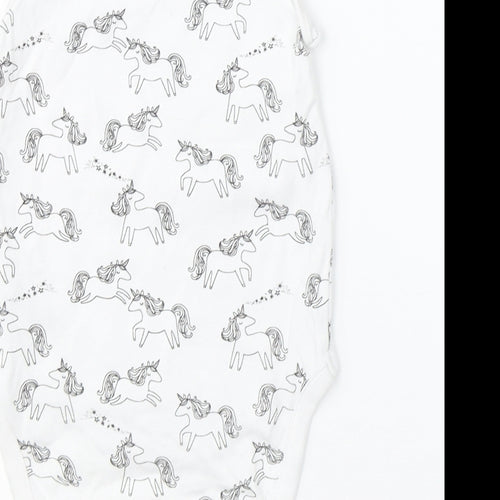 NEXT Girls White  Cotton Babygrow One-Piece Size 18-24 Months