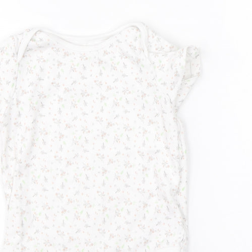 F&F Girls White  Cotton Babygrow One-Piece Size 18-24 Months