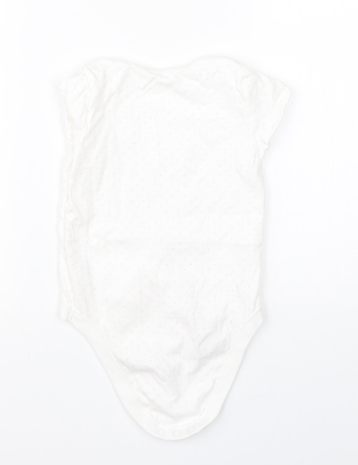 F&F Girls White Polka Dot Cotton Babygrow One-Piece Size 18-24 Months