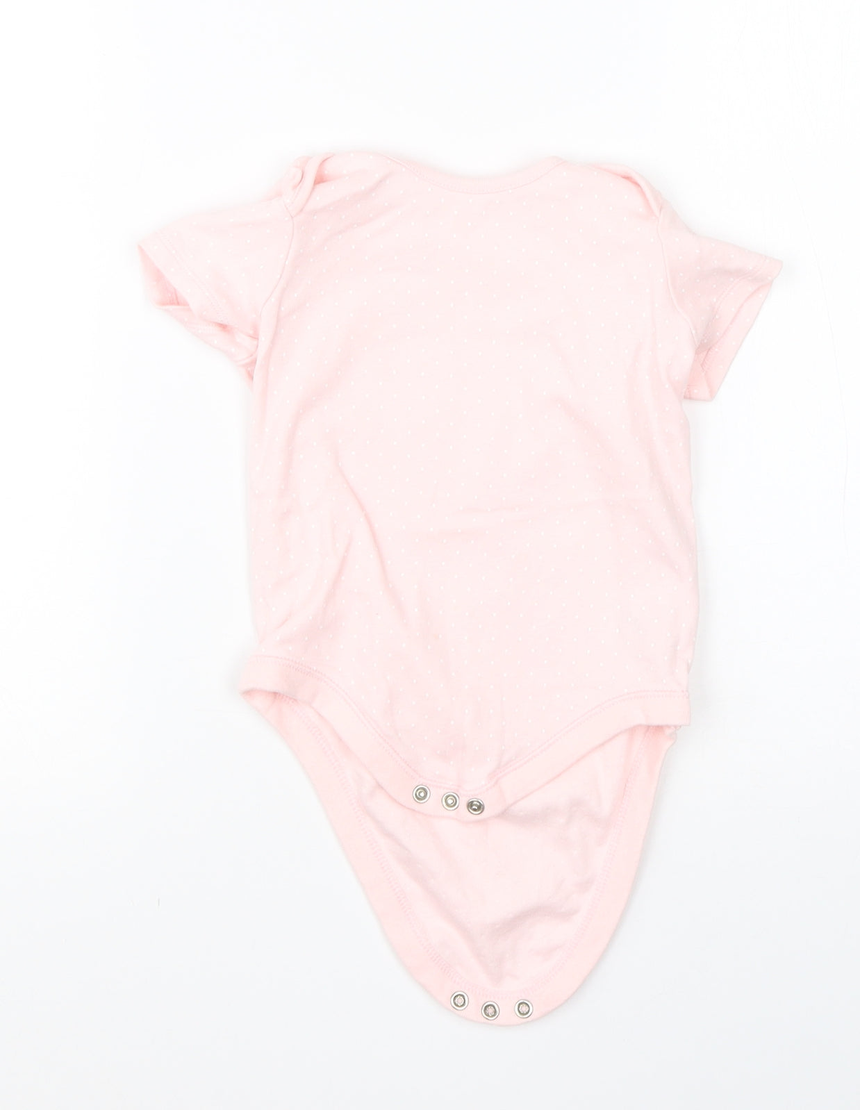 F&F Girls Pink Polka Dot Cotton Babygrow One-Piece Size 18-24 Months