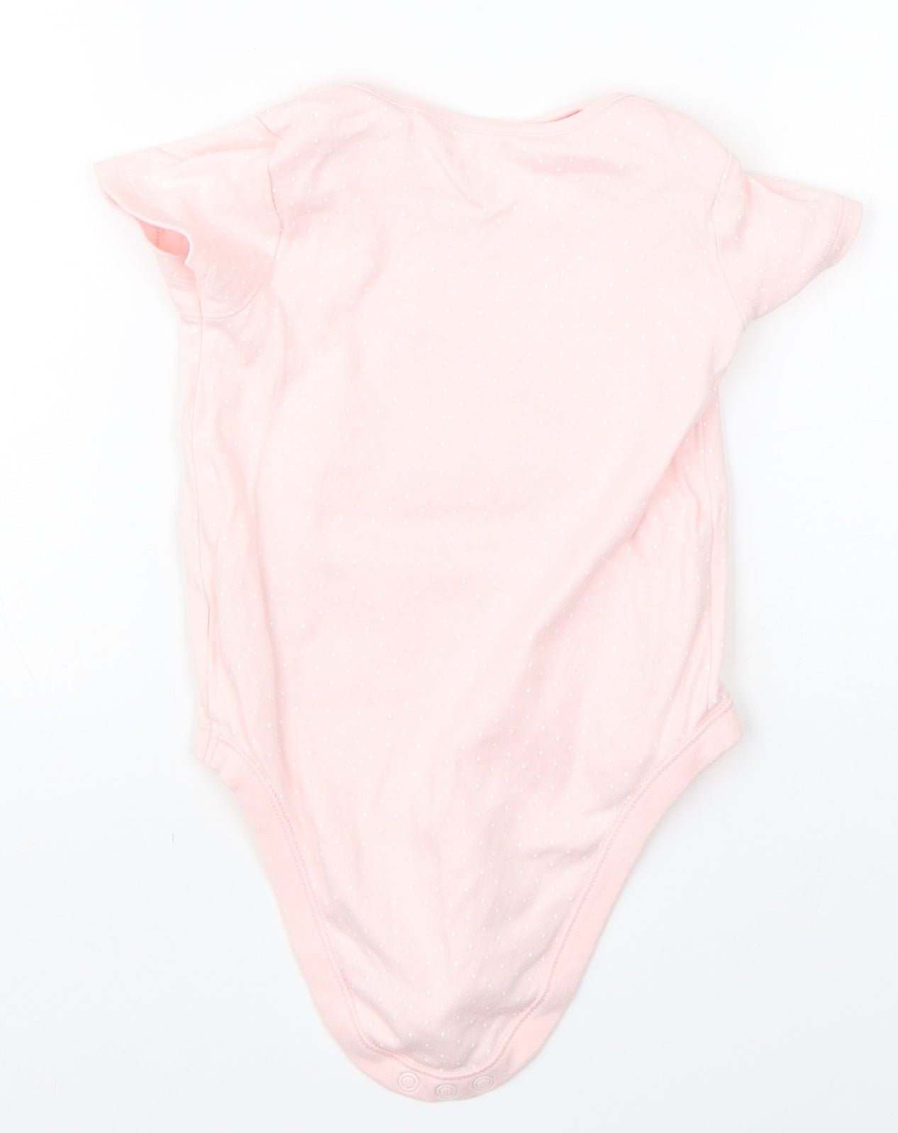 F&F Girls Pink Polka Dot Cotton Babygrow One-Piece Size 18-24 Months