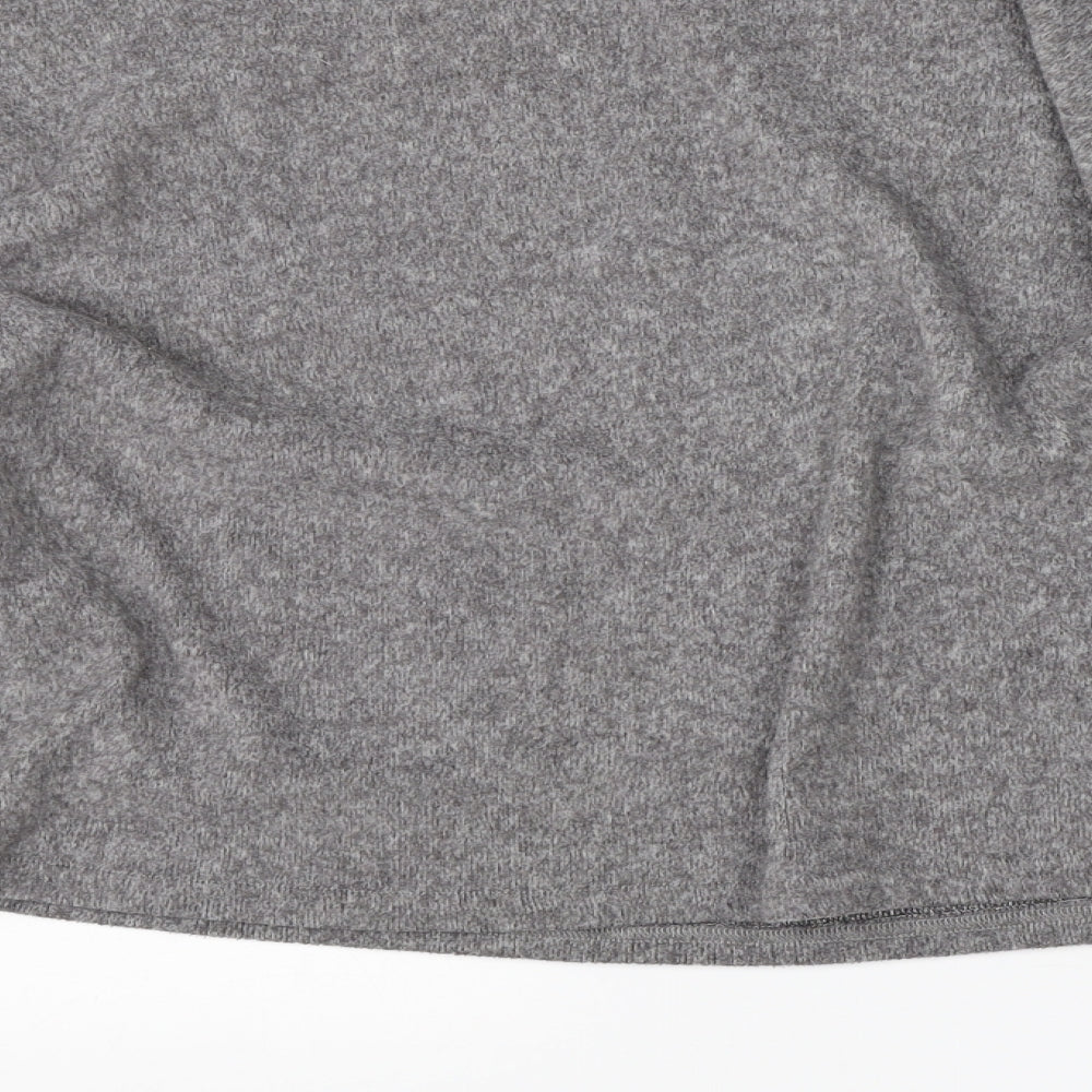 New Look Womens Grey Round Neck  Polyester Pullover Jumper Size S