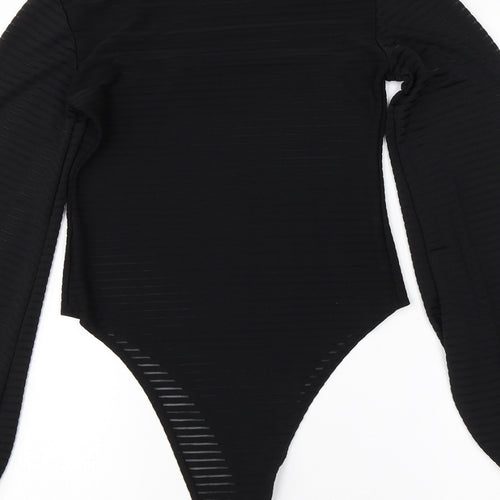 PRETTYLITTLETHING Womens Black  Polyester Romper One-Piece Size 8