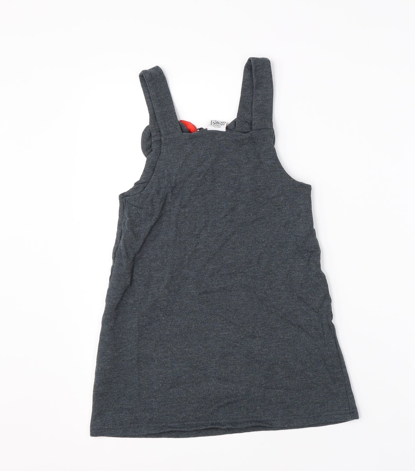 NEXT Girls Grey  Cotton T-Shirt Dress  Size 4-5 Years  Round Neck  - disney minnie mouse