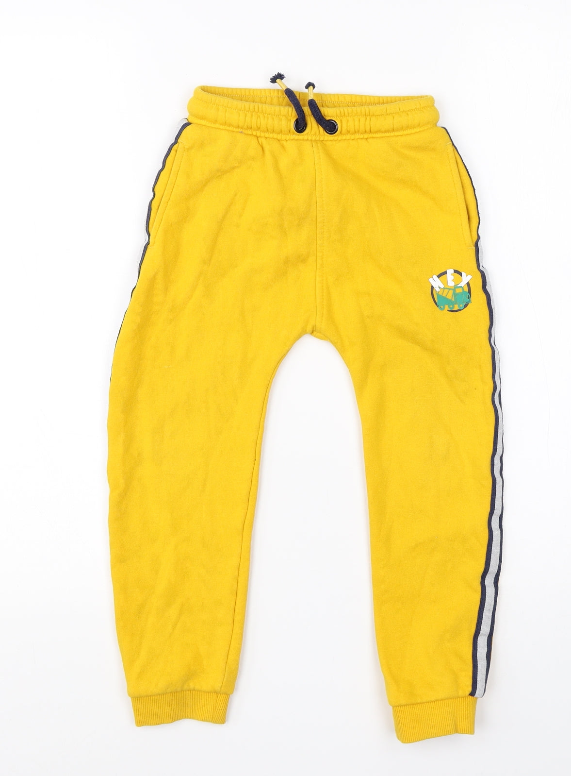 George Boys Yellow  Cotton Sweatpants Trousers Size 4-5 Years  Regular