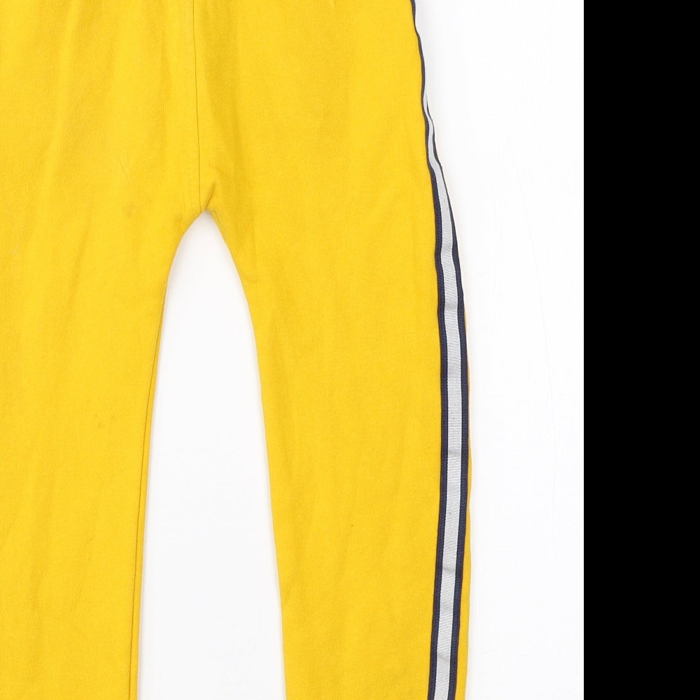 George Boys Yellow  Cotton Sweatpants Trousers Size 4-5 Years  Regular