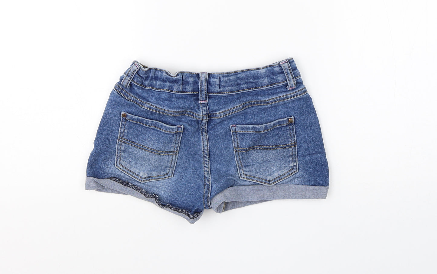 Denim Co Girls Blue  Cotton Cargo Shorts Size 9-10 Years  Regular