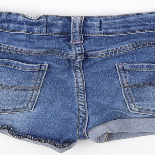 Denim Co Girls Blue  Cotton Cargo Shorts Size 9-10 Years  Regular