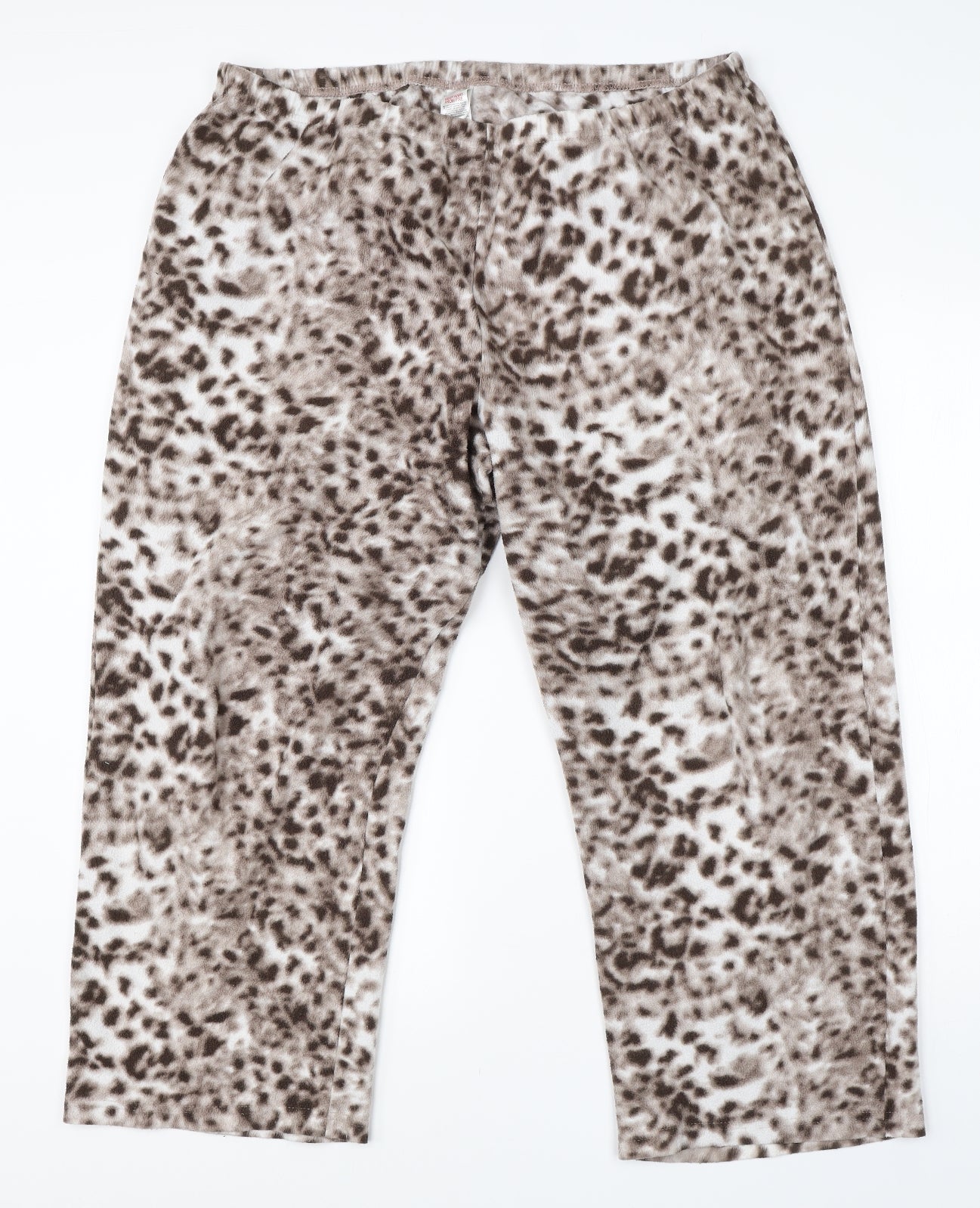 Avon Womens Brown Animal Print Polyester  Pyjama Pants Size 18