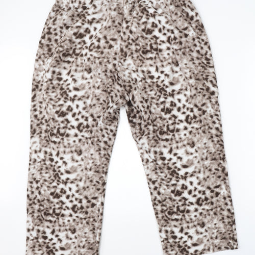 Avon Womens Brown Animal Print Polyester  Pyjama Pants Size 18