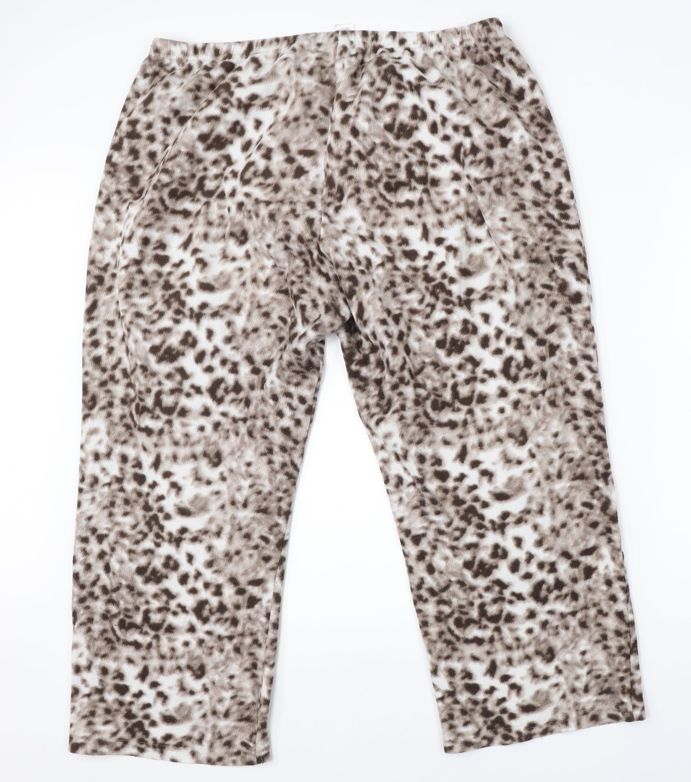 Avon Womens Brown Animal Print Polyester  Pyjama Pants Size 18