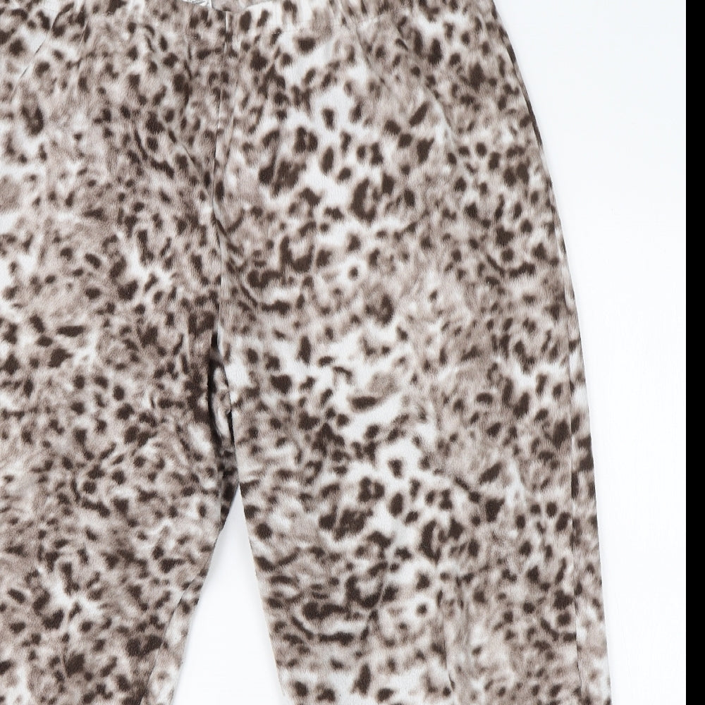 Avon Womens Brown Animal Print Polyester  Pyjama Pants Size 18