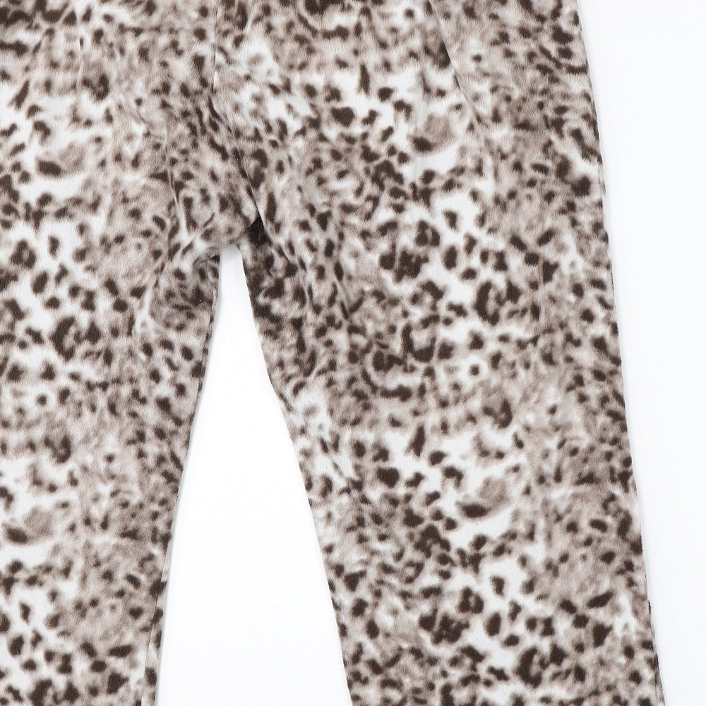 Avon Womens Brown Animal Print Polyester  Pyjama Pants Size 18