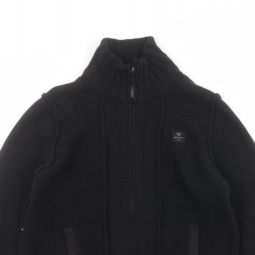 Firetrap Womens Black Round Neck  Cotton Pullover Jumper Size S