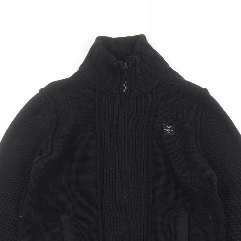 Firetrap Womens Black Round Neck  Cotton Pullover Jumper Size S