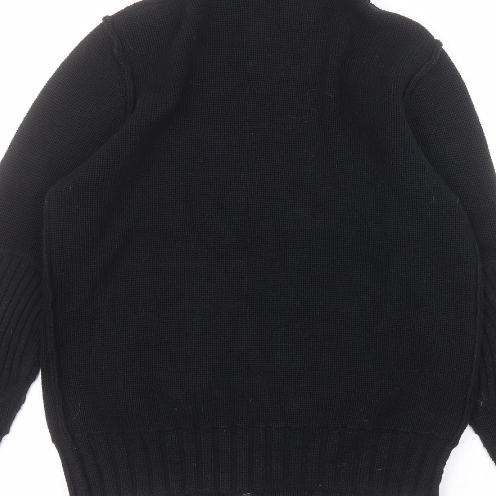 Firetrap Womens Black Round Neck  Cotton Pullover Jumper Size S