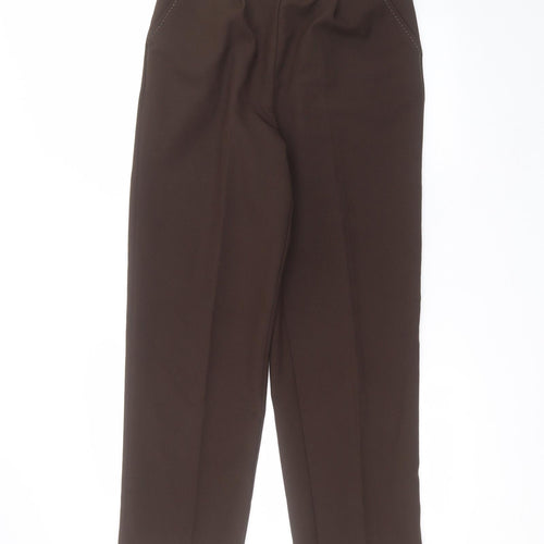 BM Womens Brown  Polyester Trousers  Size S L27 in Regular