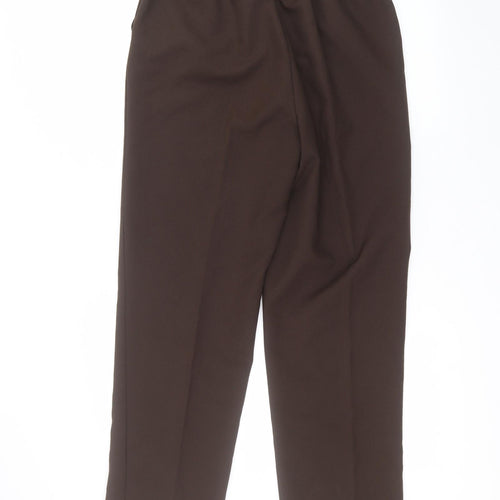 BM Womens Brown  Polyester Trousers  Size S L27 in Regular