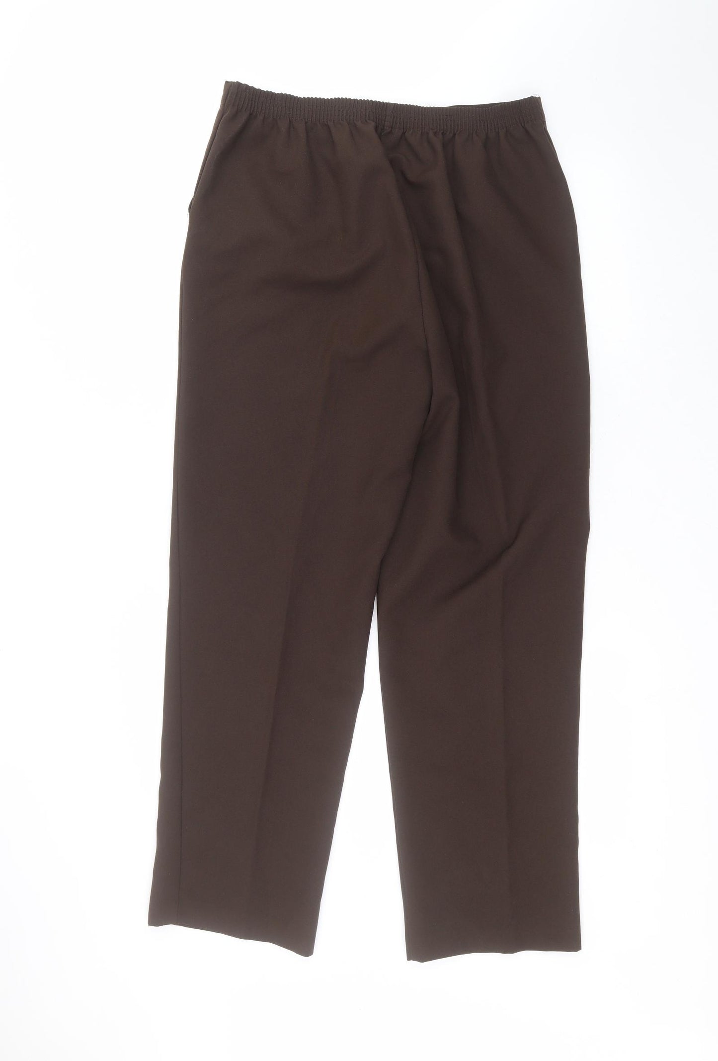 BM Womens Brown  Polyester Trousers  Size S L27 in Regular