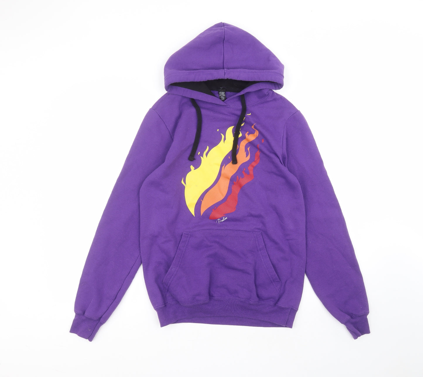 District Mens Purple  Cotton Pullover Hoodie Size XS